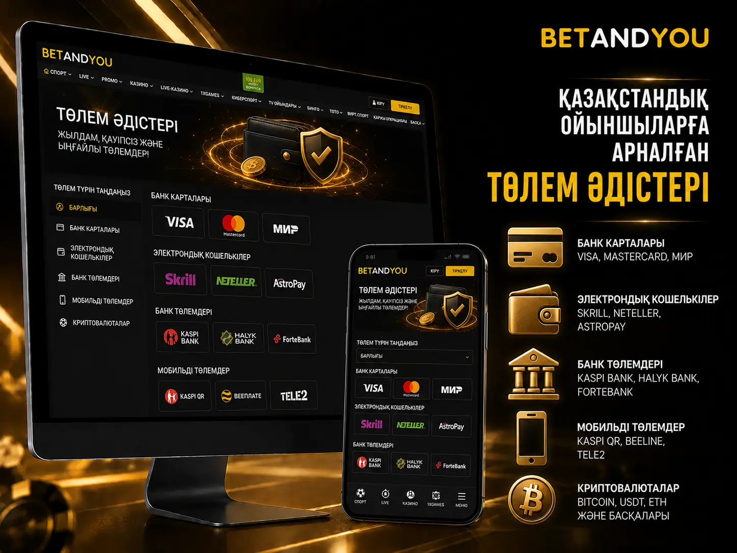 Қазақстандық Ойыншыларға Арналған Betandyou Төлем Тәсілдері